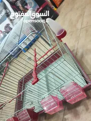  4 قفص طيور اربع معالف مع قاطع ، مميز جدا و مع جرار للتنظيف مستورد مش محلي