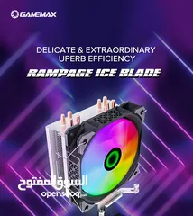  3 مراوح/ مروحه تبريد مضيئة للمعالج  Gamemax Cpu Ice Blade Air Cooling