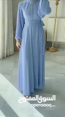  2 فستان رسمي ازرق طويل