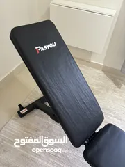  3 كرسي ( بنش ) جيم gym ماركة PASYOU مستعمل بظهر قابل للتعديل