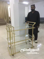  3 طاولات عربة قهوة