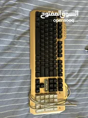  5 كيبورد و ماوس juxie gaming keyboard and mouse مع باد razer و لعبة watchdogs و اضاءة led مدورة