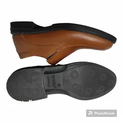  2 احذية جلد طبيعي نعل ربر