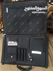  3 حقيبة رجالية بيزنس بالمفتاح Leather briefcase with key lock for men