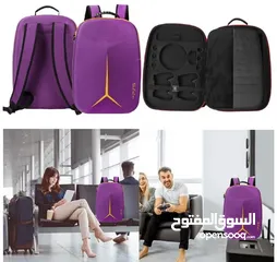  14 حقيبة تخزين واقية لجهاز البلايستيشن PS5 - PS5 Slim  مع ذراعين كتف PS5 Carrying Travel Storage Bag
