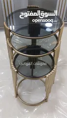  6 اطقم طربيزات عدة موديلات  حديد وخشب
