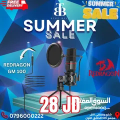  1 Redragon GM100 Gaming Stream Microphone مايك ريدراجون مكفول والتوصيل مجاني