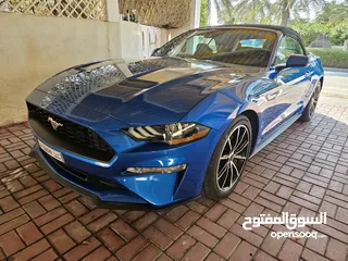  7 Mustang Black Interior, Blue Metalic Body, 2020 - 64 KM convertible