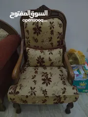  8 كنب ضيوف تفصيل خشب زان مستعمل بحالة شبه جديدة خامة ممتازة وتصميم فخم - مريح وألوان جميلة  - لا يفوتك