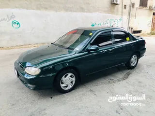  1 كيا سيفا موديل 1998 لون اخضر  اصلي بحاله الوكاله  فحص 3 جيد مرفق بالصور