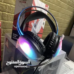  3 هيدفون مضيء خرافي محيطي يو اس بي 7.0 فقط بـ 50 شيكل