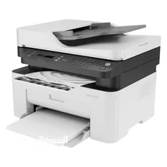  1 طابعة HP Laser MFP 137fnw متعددة المهام لطباعة ونسخ ومسح وإرسال فاكسات