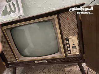  2 تلفزيون ناشنونال انتيكا خزانه خشبيه قديمه أيام سبعينات