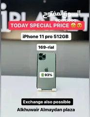  1 iPhone 11 Pro -512 GB - TODAY SPECIAL PRICE  - Nice phone -93% Battery