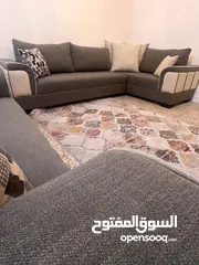  9 طقم كورنر ستايل أمريكي موديل راقي جداََ  تفصيل خشب سويد وأسفنج دانلوب مقاعد وظهر متحرك ، إستعمال