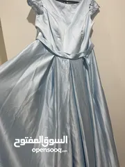  3 فستان سهرة ازرق سماوي
