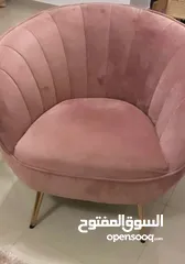  3 Royal pink velvet sofa with gold legs (new)
