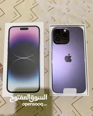  1 للبيع ايفون 14 برو ماكس 256 لون بنفسجي سعر لقطة