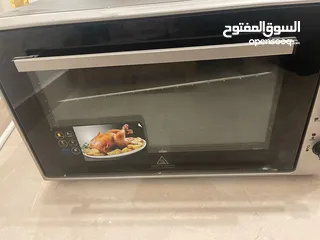  2 فرن كهربائي تركي بحال وكله فل مواصفات مع شويه وفرن حافظ الحراره ومؤقت وانارة داخليه ومروحة توزيع