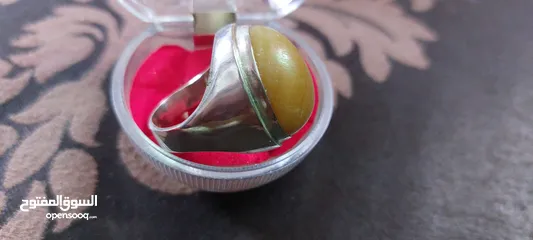  2 خواتم فضة اصلي واحجار كريمة اصلية منها نوادر