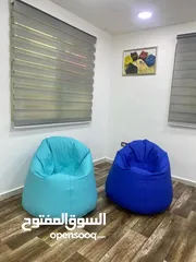  6 بفات بين باق bean bag مقاعد قماش ووتر بروف محشو بوليسترين. خدمة التوصيل لجميع المحافظات