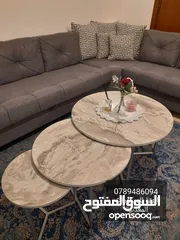  20 الثقة للديكورات المعدنية والخشبية طاولات معدن مودرن و واطقم سرفيس طقم المتداخل فقط 35دينار 078948609