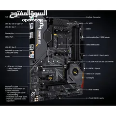  6 MOTHERBOARD ASUS TUF GAMING X570-PLUS مثر بورد اسوس تف اكس 570 بلس