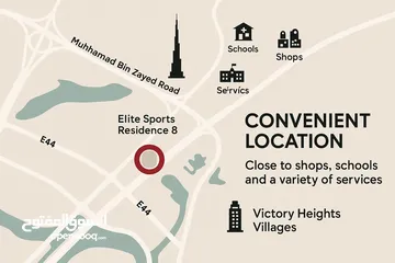  13 شقة سكنية فاخرة للبيع في دبي،ضمن مشروع مميز يحمل اسم Elite sports Residence 8,في دوار الشيخ محمد