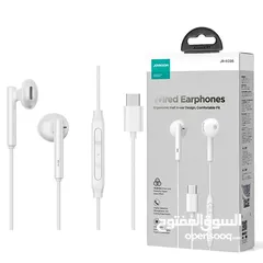  1 JR-EC05 TYPE-C Series Half In-Ear Wired Earphones-White