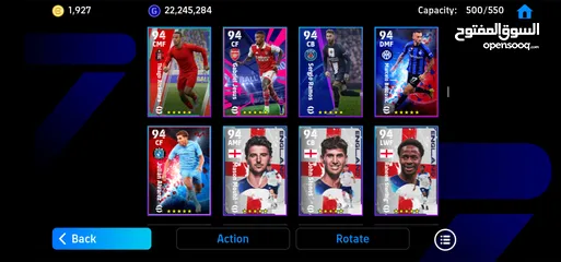  24 حساب بيس موبايل للبيع قوة التشكيله 3137 في 500 لاعب و 2000 توكنزه و 22 ملون جي بي و8 مدربين بوستر..