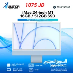  1 iMac 24"  M1 CHIP 16GB / 512GB // اي ماك  24 انش M1 16GB/512GB