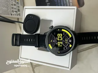  7 ساعة اميزفيت بلانس بحالة الوكالة (بالكرتونة) معها كامل اغراضها Amazfit Balance