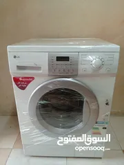  1 غساله ال جي7كيلو1000دورة انفينتر موفرة الماء والكهرباء بحالة ممتازة سبب البيع السفر