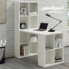  1 مكتبه مع مكتب لدراسه والكتب