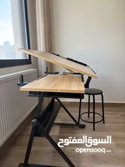  3 Professional Art Desk and Chair for Sale excellent condition for artists. مكتب وكرسي فني