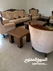  8 طقم كنب  حفر مصري بحالة الوكالة تنجيد جديد سبع مقاعد طقم كنب حفر مصري بحالة الوكالة تنجيد ممتاز