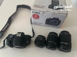  2 Canon 700D as a brand new with 3 canon lenses