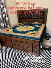  1 Bed and mattress side table