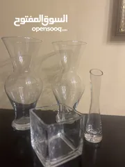  2 اطقم فازات زجاج