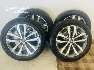  1 اطارات مع ديسكو جديده استعمال نضيف