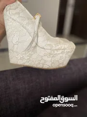  4 حذاء عروس مع كعب 15 سم روكي مريح جدًا  Wedding shoes size 37 with a rocky 15 cm heels