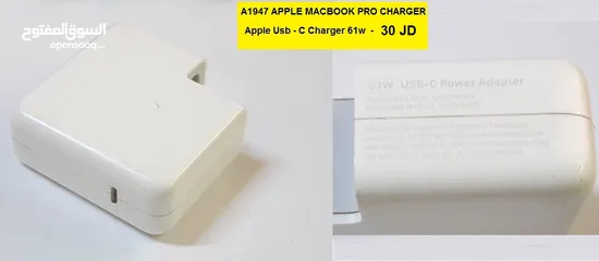  2 شواحن ابل ماكبوك اصلية APPLE Mac Chargers