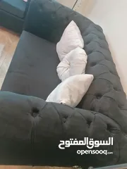  6 طقم كنب تفصيل مخمل ناعم ثقيل 7 مقاعد جديد غير مستخدم للبيع بسبب ضيق المكان
