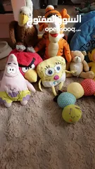  5 العاب اطفال محشوه للزينه واللعب بحاله جيده جدا  للبيع مجموعه او كامله