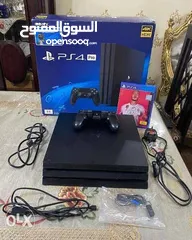  1 بلاي ستيشن 4 pro مع نظارة vr
