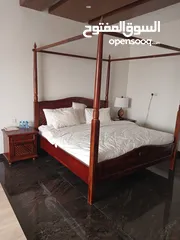  7 غرفة نوم خشب هندي طبيعي. بدون خزانة  ملابس