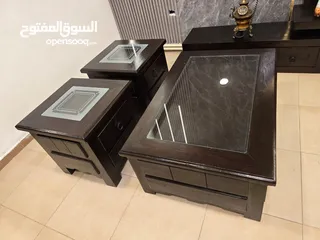  13 طقم طاولات موديل امريكي ج 3قطع تحفة فنيه خشب سويد بسعر مغري جدا