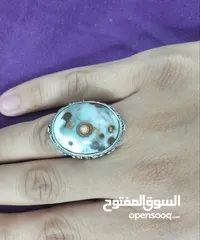  5 خاتم عقيق يمني داؤدي طبيعي natural Yamani dawoodi agate ring
