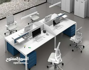  19 خلية عمل موظيفن ورك استيشن  اثاث مكتبي كامل مكتب -work space -partition -office furniture -desk staf