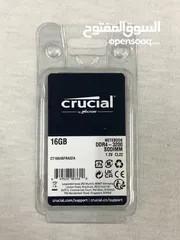  1 Crucail 16GB RAM for laptop